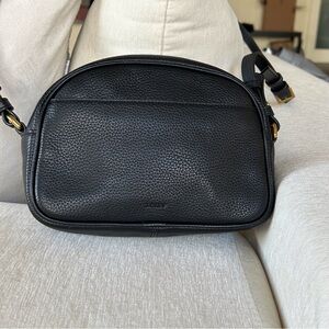 J.Crew Black Leather Crossbody Bag
